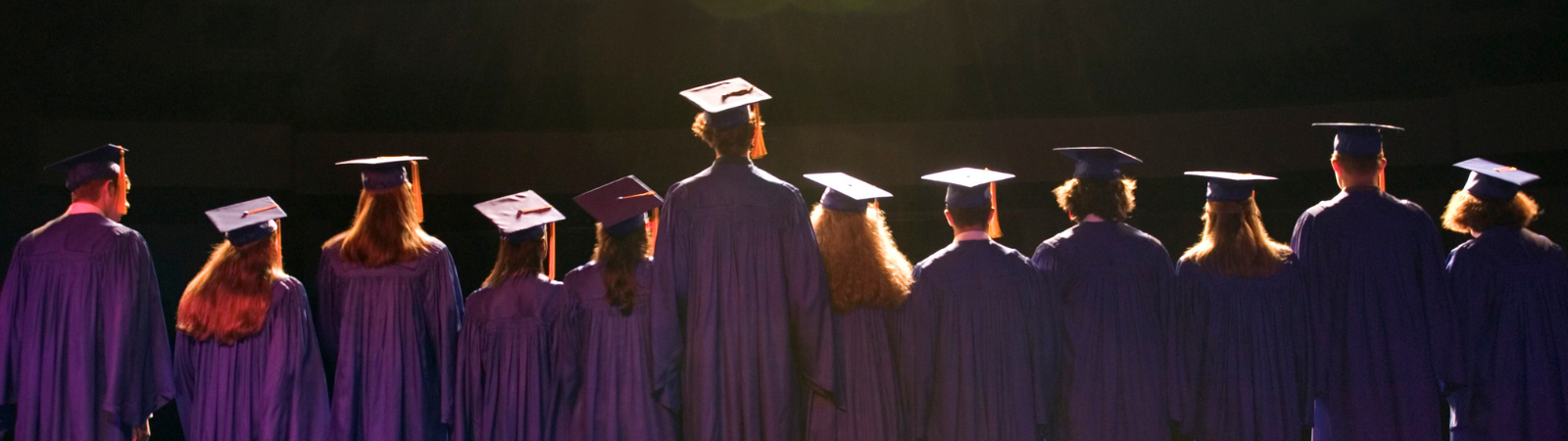 Students in their graduation gowns