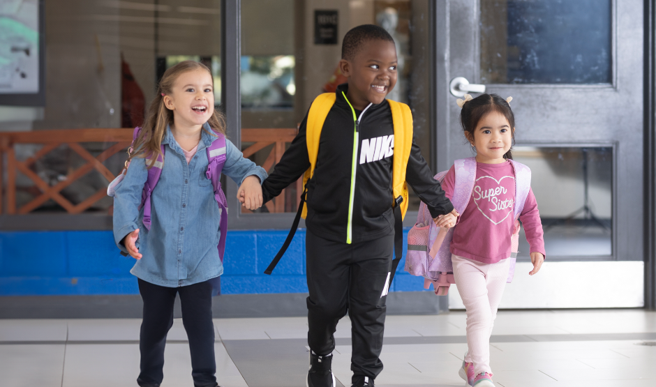 Children holding hands