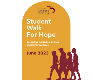 Student Walk for Hope graphic with illustration of people walking