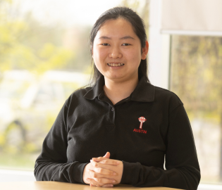 Female student smiling